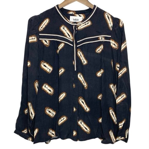 Ba&sh Capella Blouse In Noir Medium NWT - Picture 3 of 9